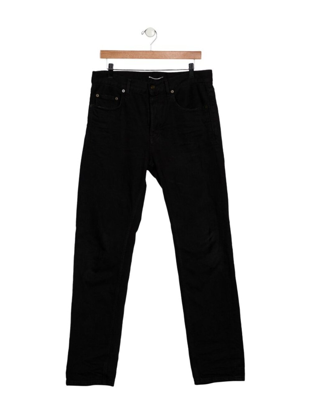 Saint Laurent 2023 Black Skinny Jeans Cropped 5-Pocket Size S (US 31)